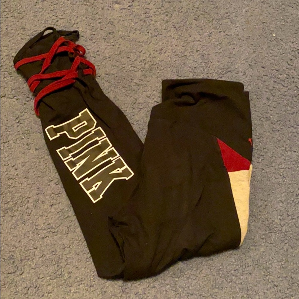 PINK Maroon Colored Leggings Size S